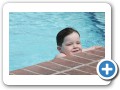 In the hotel pool.