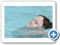 In the hotel pool.