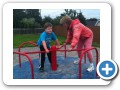 On the playground with Nana.